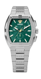 Versace Armbanduhr Herren Greca Sport Chronograph Silber Grün VESP01025
