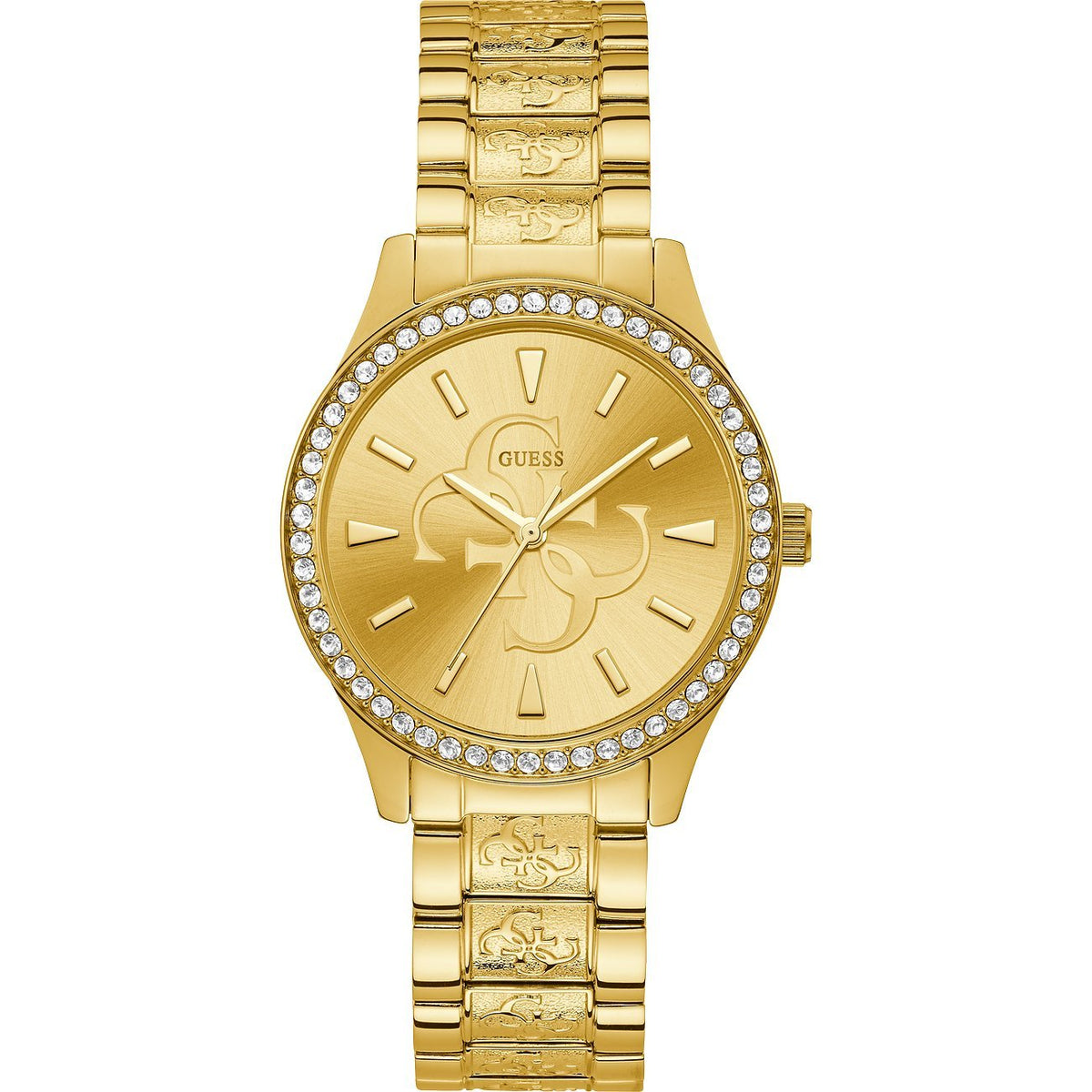 Guess Damen Armbanduhr Anna Gold 38mm Quarz Analog W1280L2