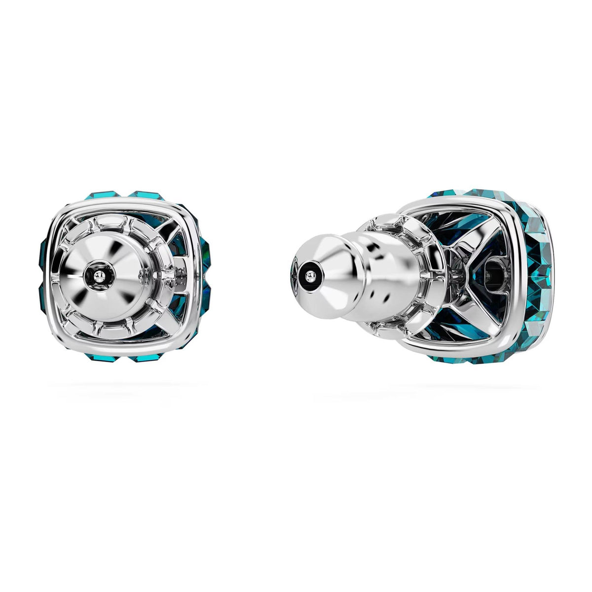 Swarovski Schmuck Unisex Birthstone Stud Earrings Square Cut Dezember Blau Rhodiniert 5660796