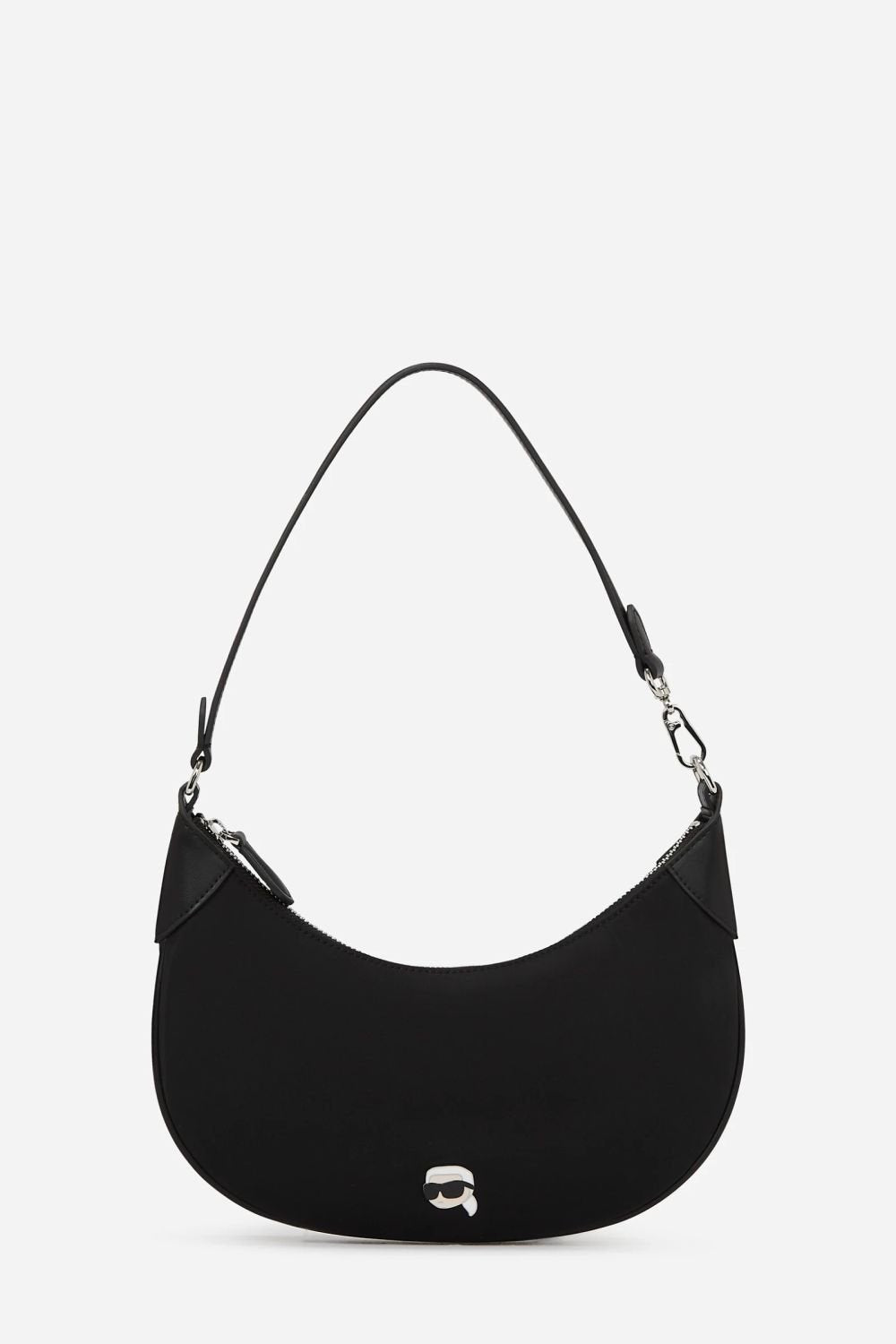 Karl Lagerfeld Schultertasche Damen Ikon Nylon Halfmoon Schwarz A4W30015 999