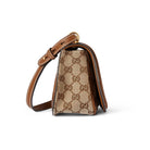 Gucci Schultertasche Damen Blondie Mini Beige/Dunkelbraun 815700-HAAKG-9755