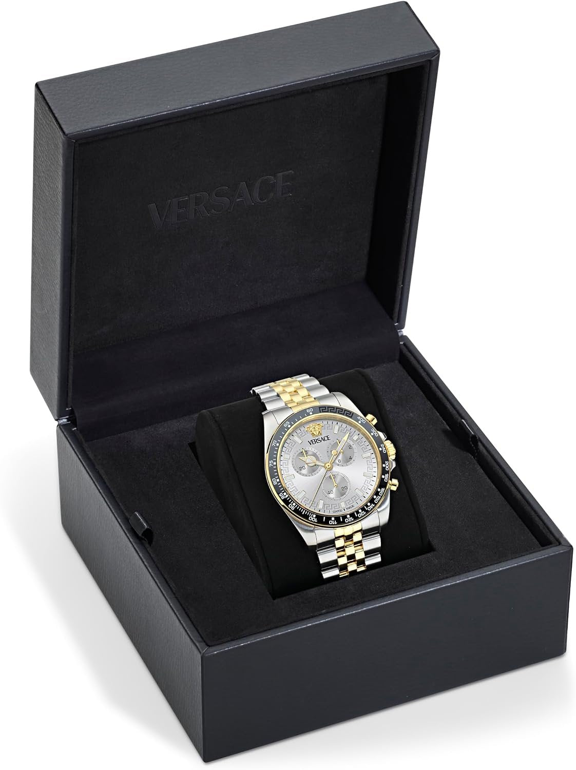 Versace Herren Chronograph Quarz Armbanduhr Greca Chr Wave
