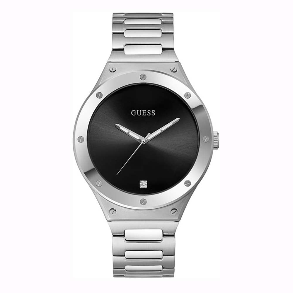 Guess Herren Armbanduhr Scope silber 44 mm GW0427G1