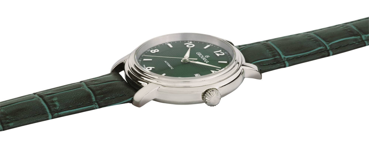 Grovana Armbanduhr Herren St Andrews Fairway Silber Grün 1703.2531