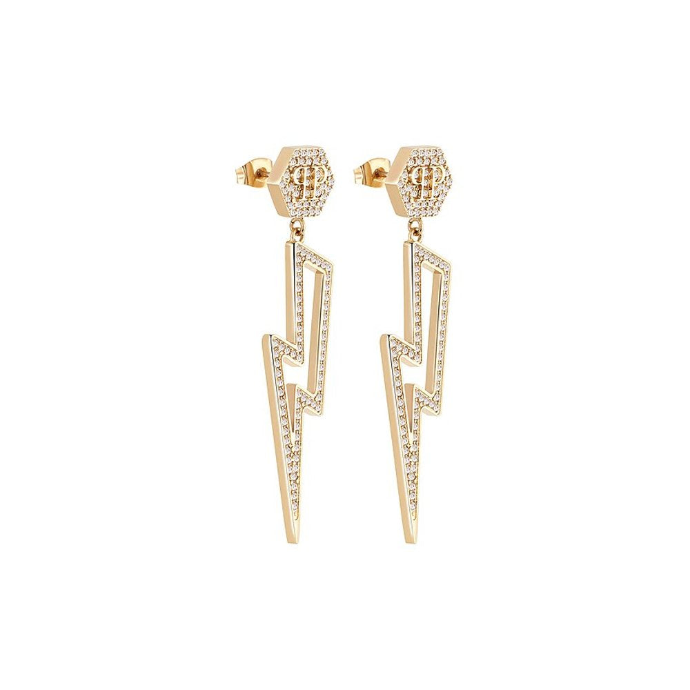 Philipp Plein Damen Ohrringe THUNDER LADY Goldfarben, Weiß PJ7EA02EU