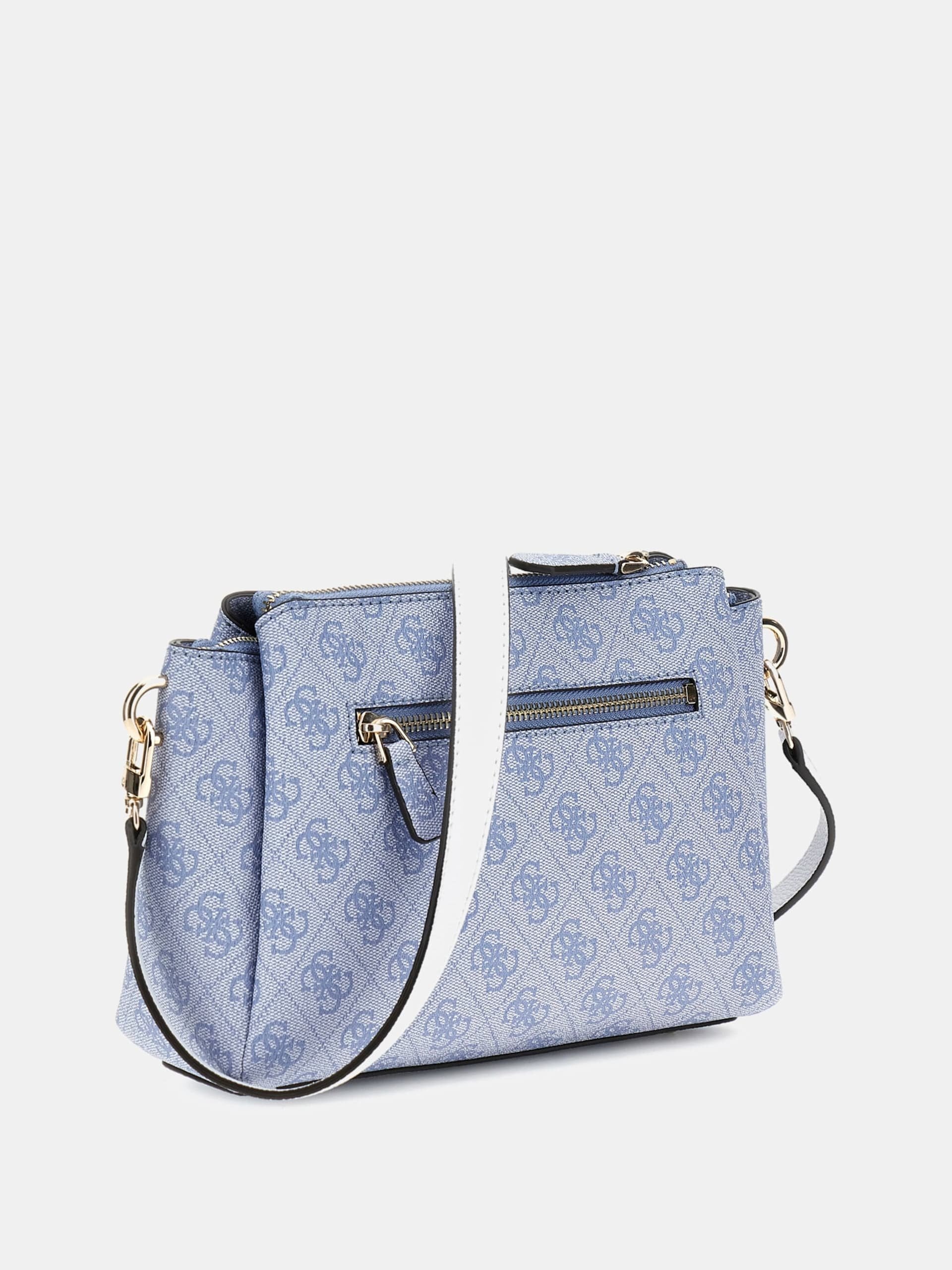 Guess Umhängetasche Damen Noelle Hellblau Logo HWBG7879120LUL