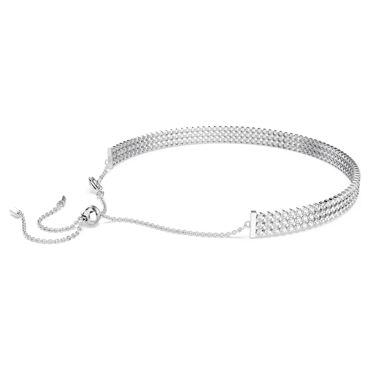 Swarovski Halskette Damen Matrix Tennis Choker Weiß rhodiniert 5685755