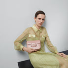 Gucci Handtasche Damen Horsebit 1955 Azalea Michele Dusty Carmine Rose Kristall 675801AACSV5842