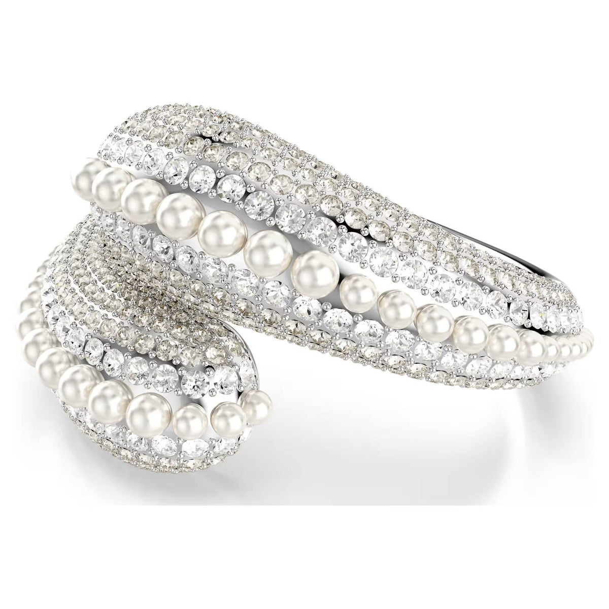 SWAROVSKI Armband Damen Sublima Armreif Kristallperle Weiß Rhodiniert 5700925