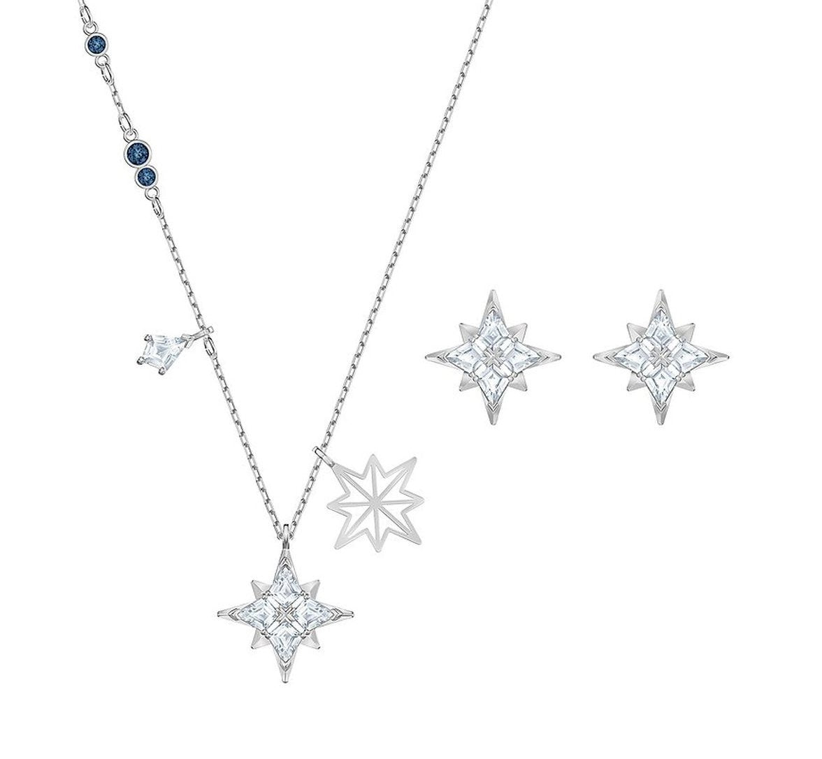 Swarovski Damen Schmuckset Symbolic Star Rhodiniert 5517182