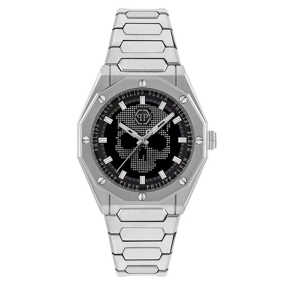 Philipp Plein Herrenuhr Plein Deluxe Silberfarben Schwarz PWWGA0126