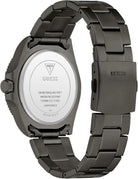GUESS Armbanduhr Herren Dark Silver-Tone and Green Analog Watch Gunmetal Grün GW0968G3