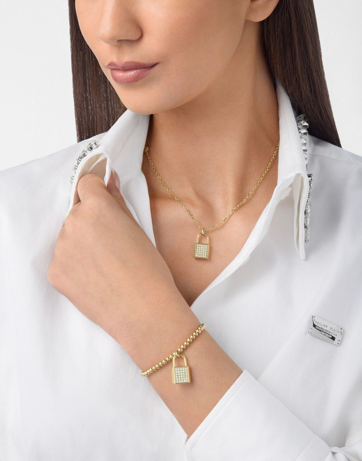 Philipp Plein Kette mit Anhänger Damen LADY VALENTINE Gold PJHGA19NU