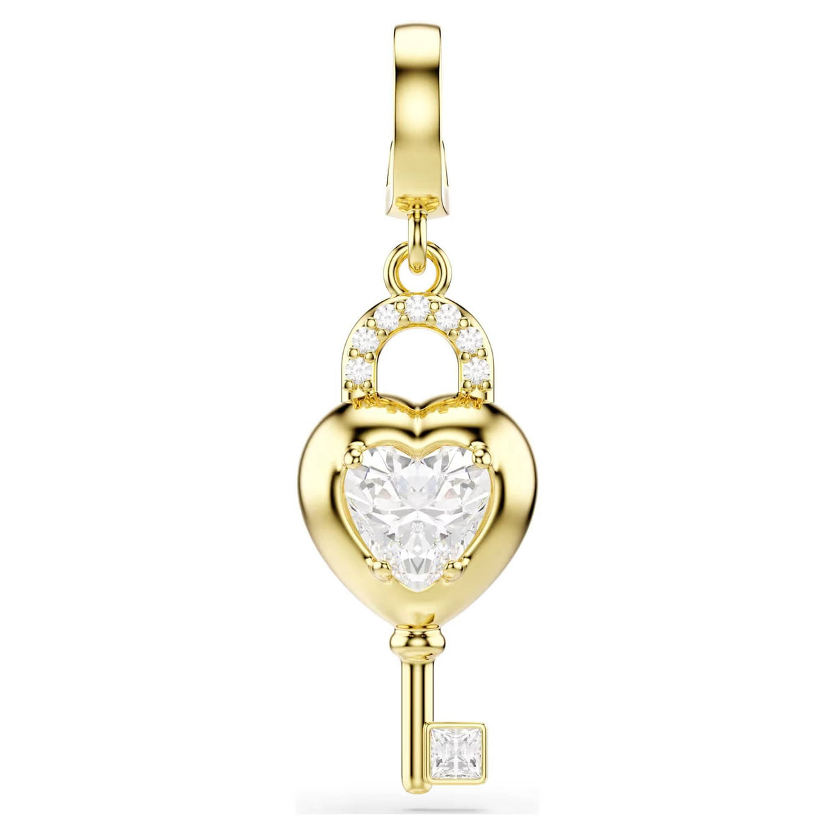 Swarovski Charm Damen Idyllia Herz mit Schlüssel Weiß Gold 5742959