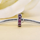 PANDORA Damen-Bead-Zwischenelement Violettfarbene Unendlichkeit 925 Silber Kristall pink - 791724NRP