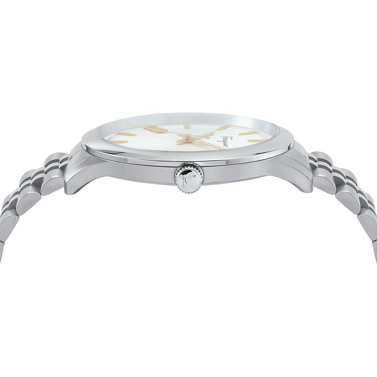 Salvatore Ferragamo Damenuhr Logomania Quarz Zweifarbig Silber Gold SFCU00119