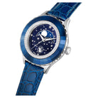 Swarovski Armbanduhr Damen Octea Moon blau Leder 5677494