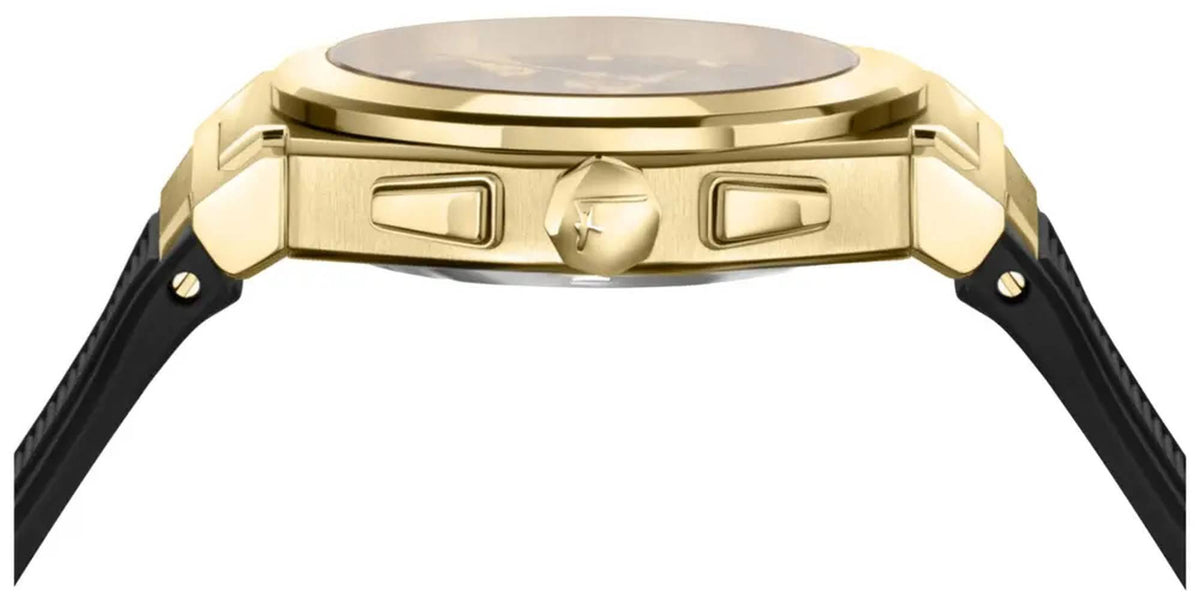 Salvatore Ferragamo Uhr Damen Vega Chrono Schwarz und Gold SF5D00325