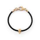 Philipp Plein Herren Armband LINKED Leder Gold Schwarz PJYEA14BU