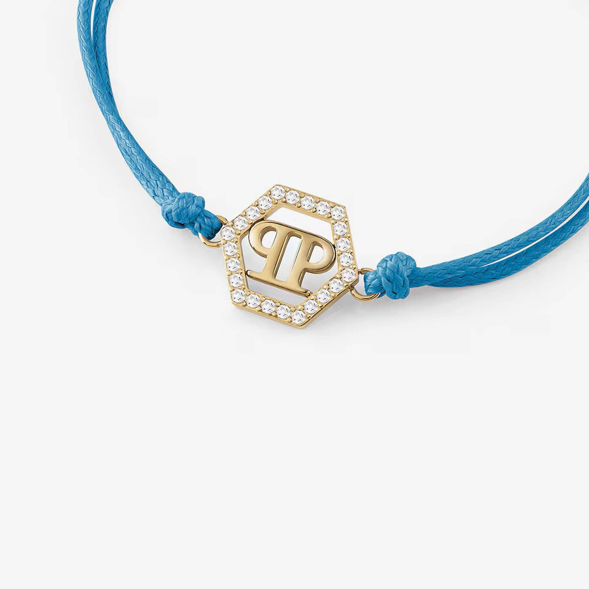 Philipp Plein Armband Damen LINKED Crystal Textil Blau PJYEA19BU