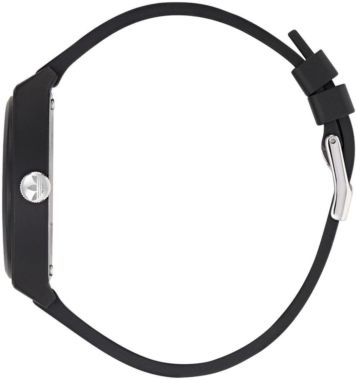 adidas Project Two Unisex Armbanduhr, Quarz Analog, Kunststoff, 38 mm, Kunststoffarmband, Schwarz, 5 bar, Zifferblattfarbe: Blau, AOST25547
