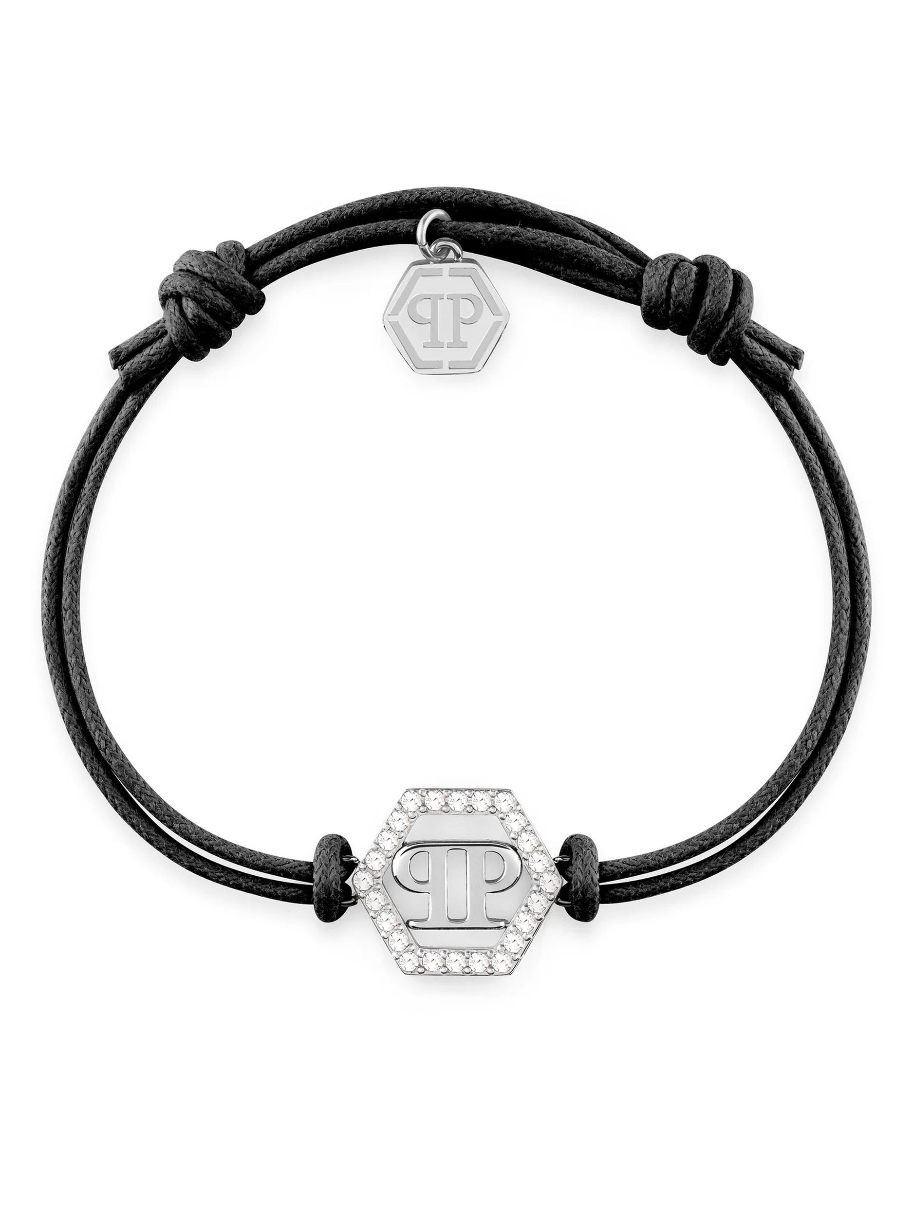 Philipp Plein LINKED Damen Armband schwarz Textil PJYEA17BU