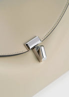 TOTEME Tasche Damen T Lock Leather Clutch Fawn Braun 234 WAL944 LE0004