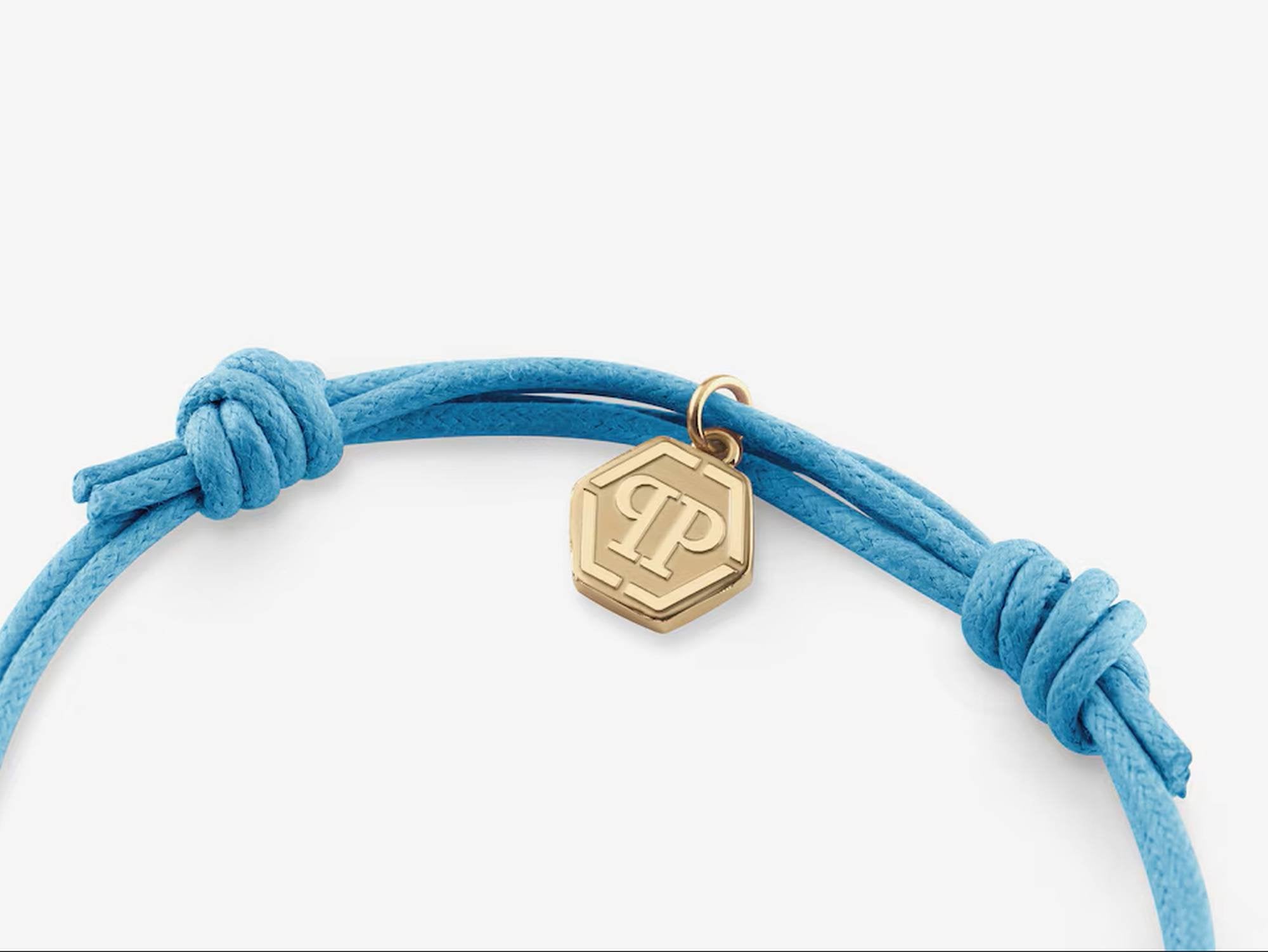 Philipp Plein Armband Damen LINKED Crystal Textil Blau PJYEA19BU