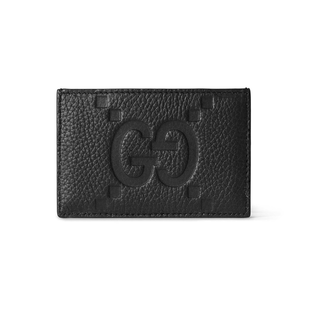 Gucci Kartenetui Unisex Gucci Maxi GG Card Case Schwarz Leder 812681AABY01000
