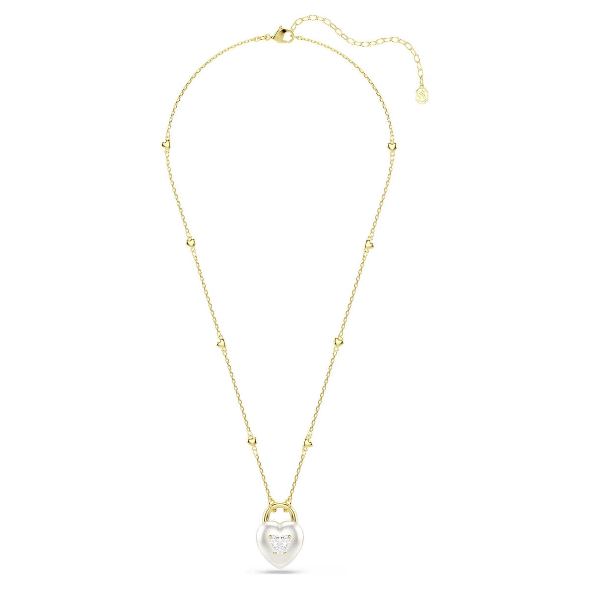 Swarovski Halskette Damen Idyllia Herz Weiß Goldfarben 5744127
