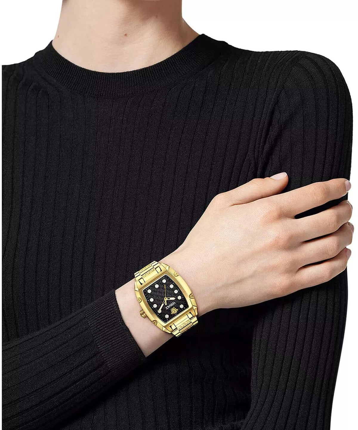 Versace Damenuhr Dominus Lady Gold/Schwarz VE8K00524