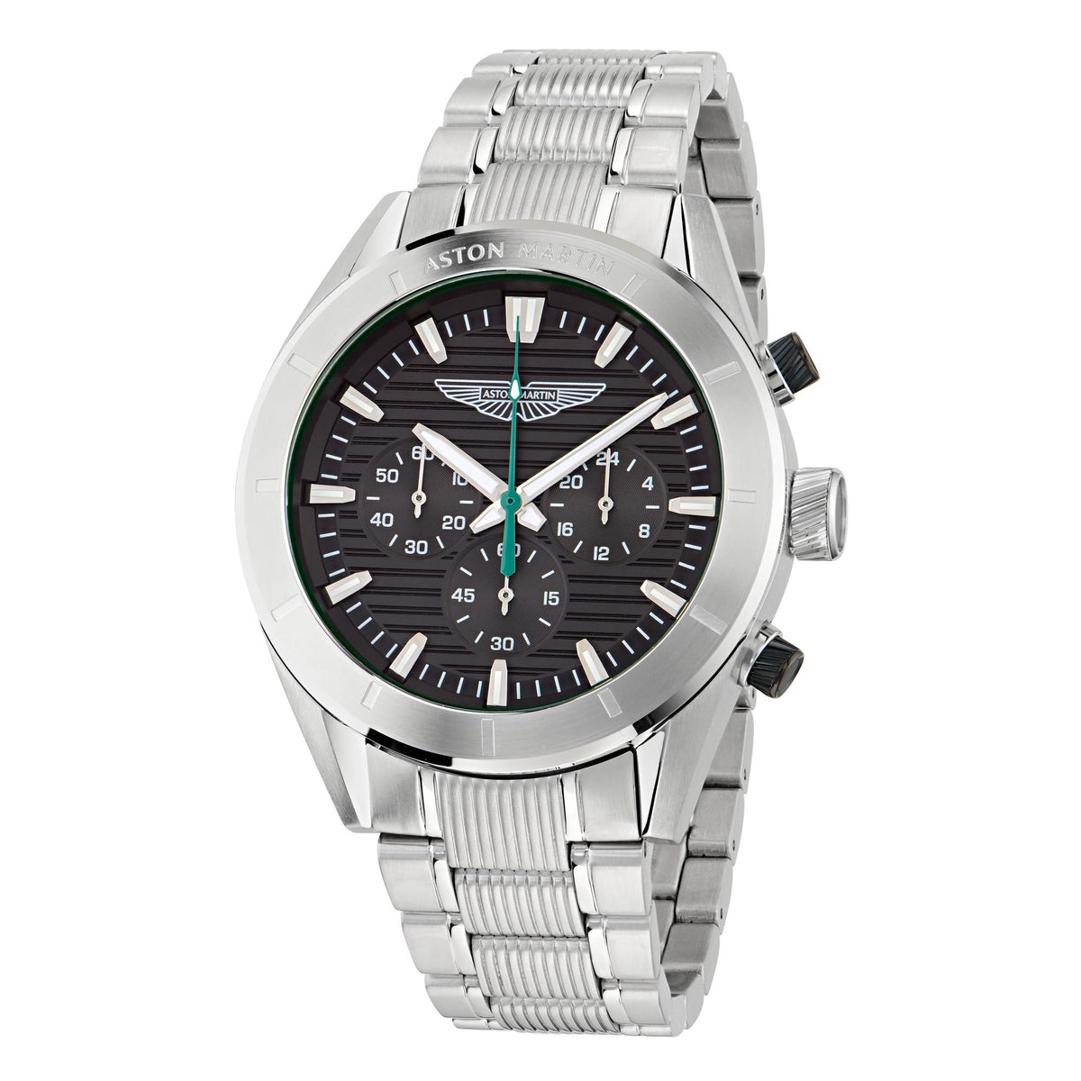 Aston Martin Herren Armbanduhr AML Icon mit austauschbaren Armband und Gehäuse 45 mm Schwarz Edelstahl MTIB1F501