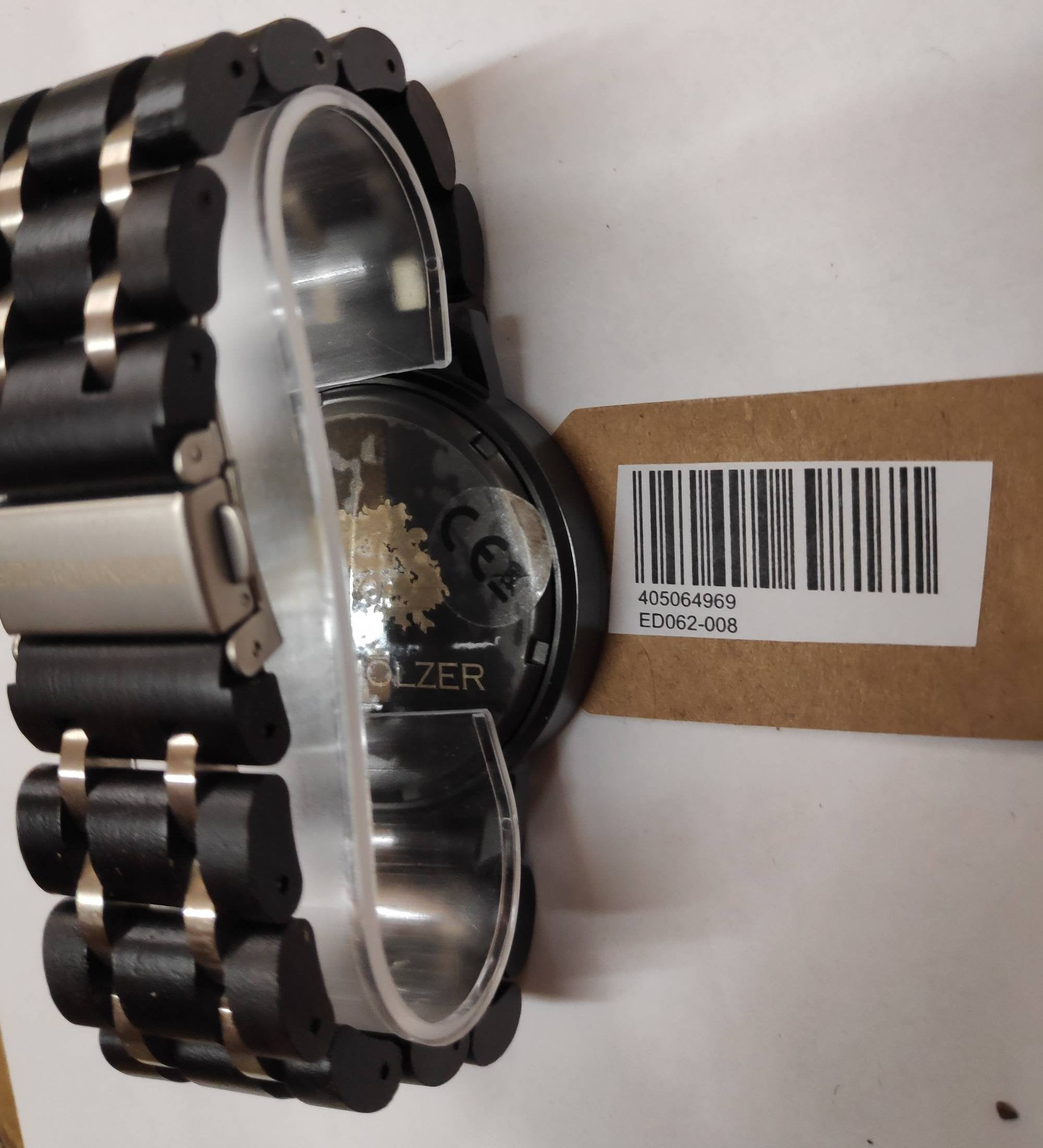 Edenhölzer Holzuhr Herren Armbanduhr Chronograph Hardlex Aruba Datumsanzeige