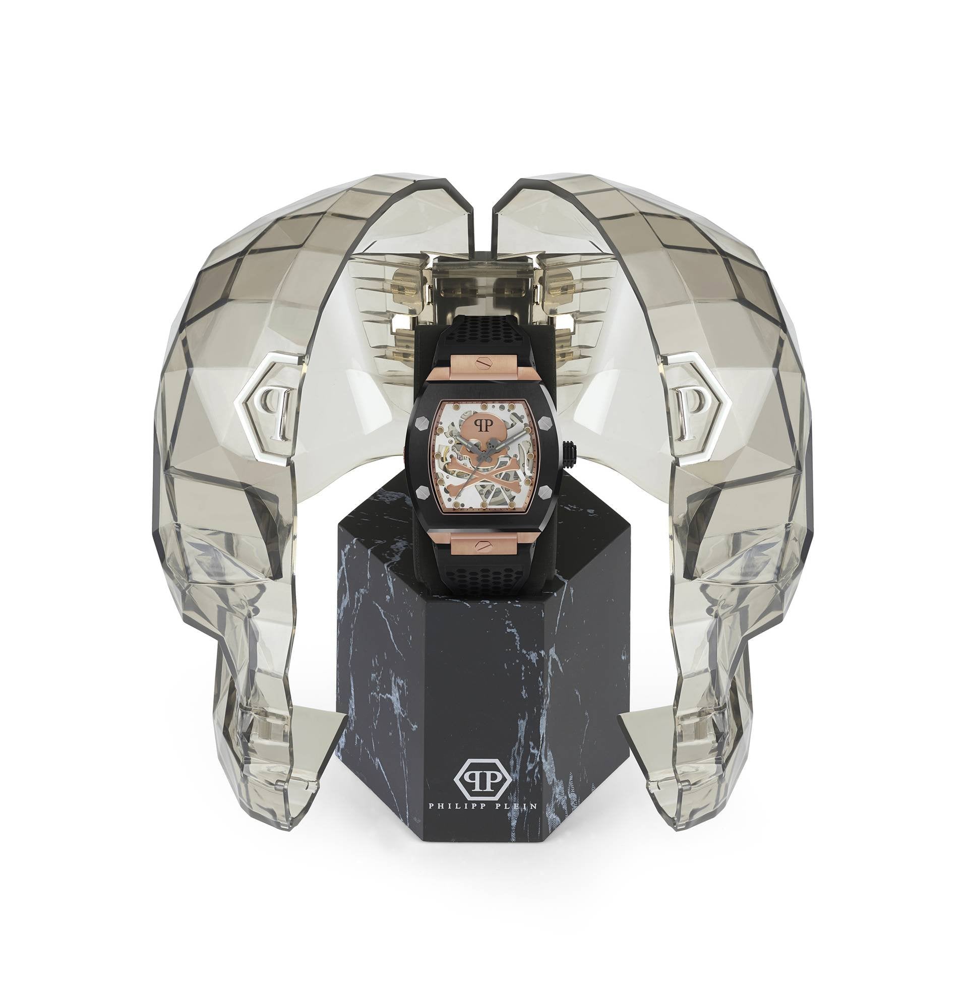 Philipp Plein Automatik Herrenuhr The $keleton Gold Rush PWBAA0121