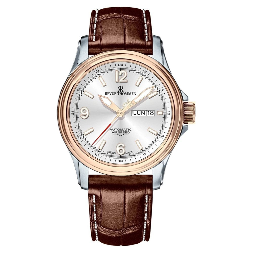 Revue Thommen Herrenarmbanduhr Xlarge High Tech Automatik Bicolor Braun 16040.2352
