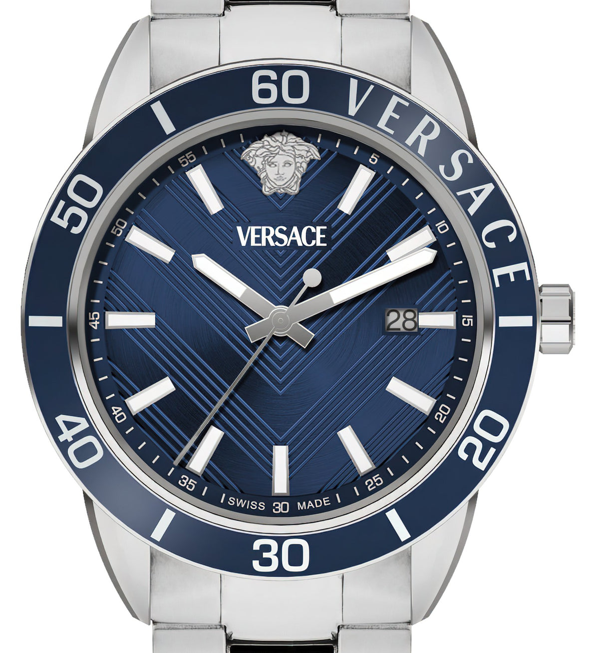 Versace Herren Quarzuhr Greca Urban Blau VEYCA0424