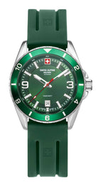 Swiss Alpine Military Herrenuhr Sierra silber-grün 42mm 7034.1834