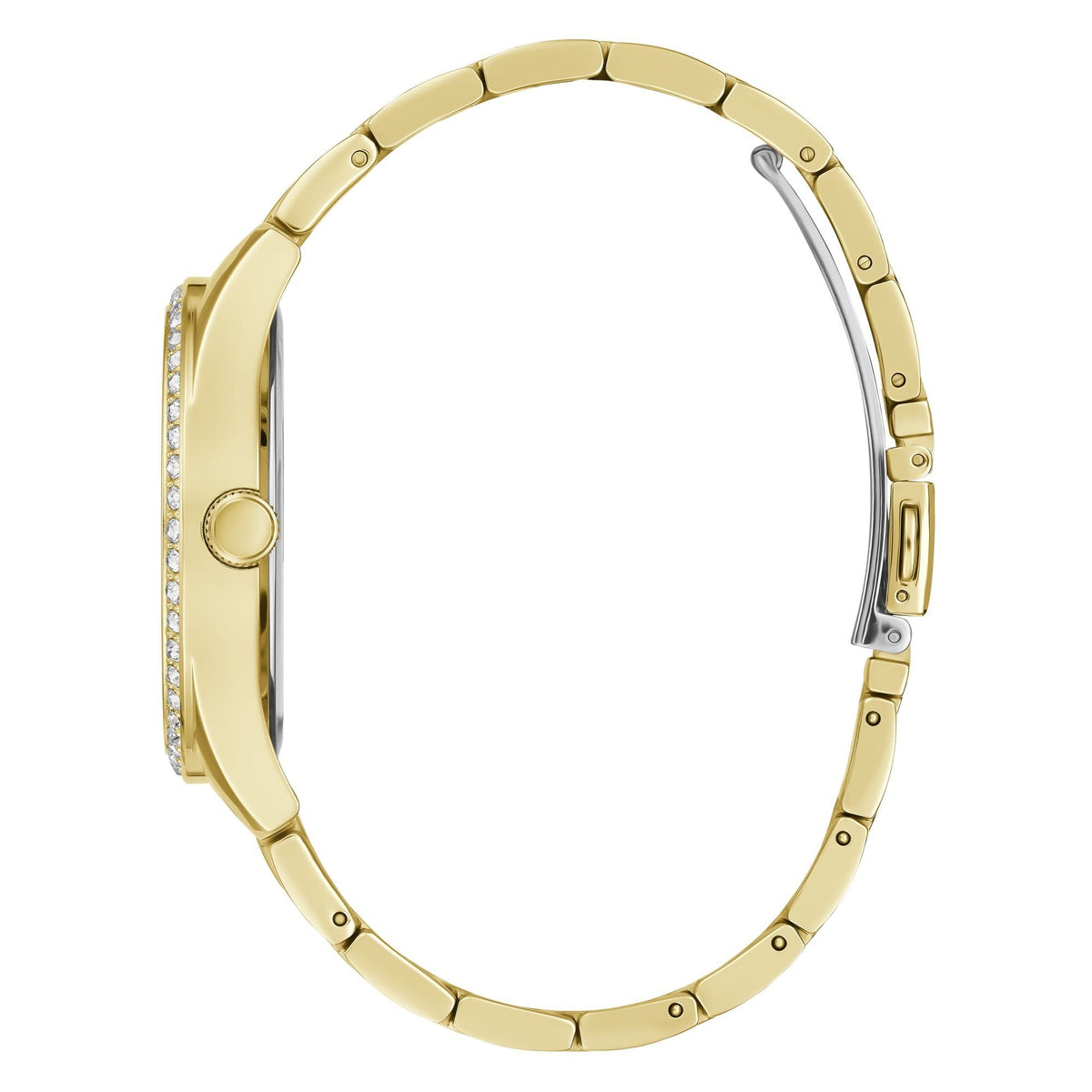 Guess Damen Armbanduhr Be Loved 38 mm Herz auf Zifferblatt Armband Edelstahl GW0380L2