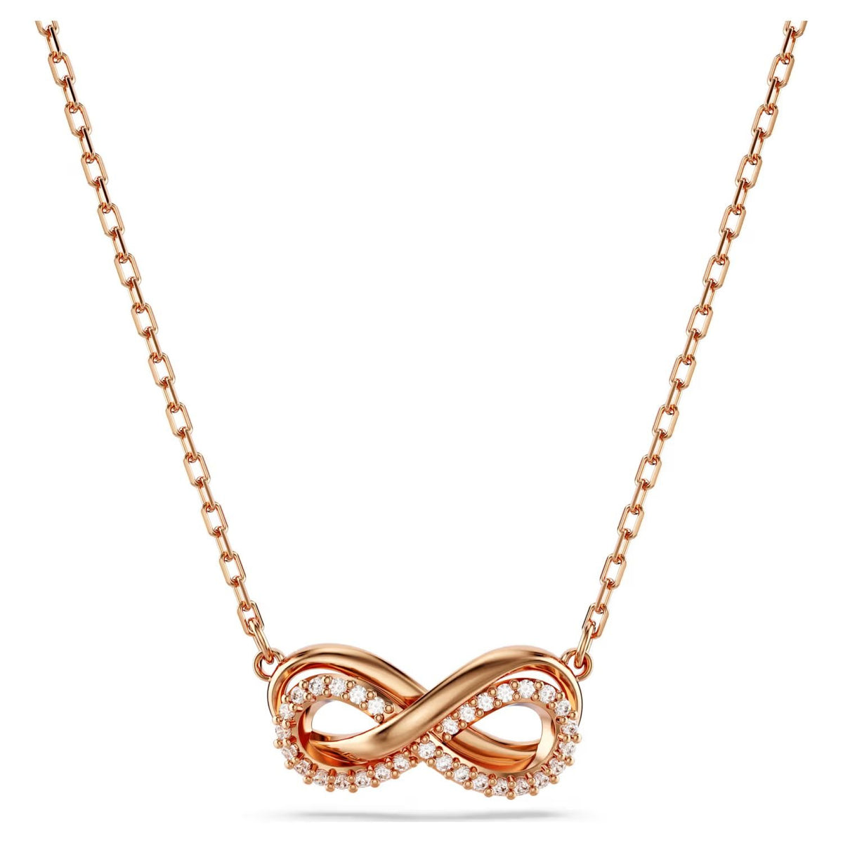 SWAROVSKI Damen Unendlichkeits Anhänger Weiß Rosegold HYPERBOLA 5684084
