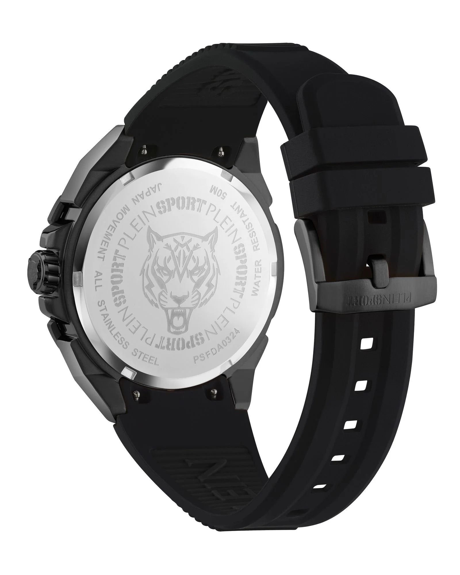 Philipp Plein Uhr Herren Urban Pulse PSFDA0324 Schwarz / IP‑Black / Silikon