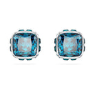 Swarovski Schmuck Unisex Birthstone Stud Earrings Square Cut Dezember Blau Rhodiniert 5660796