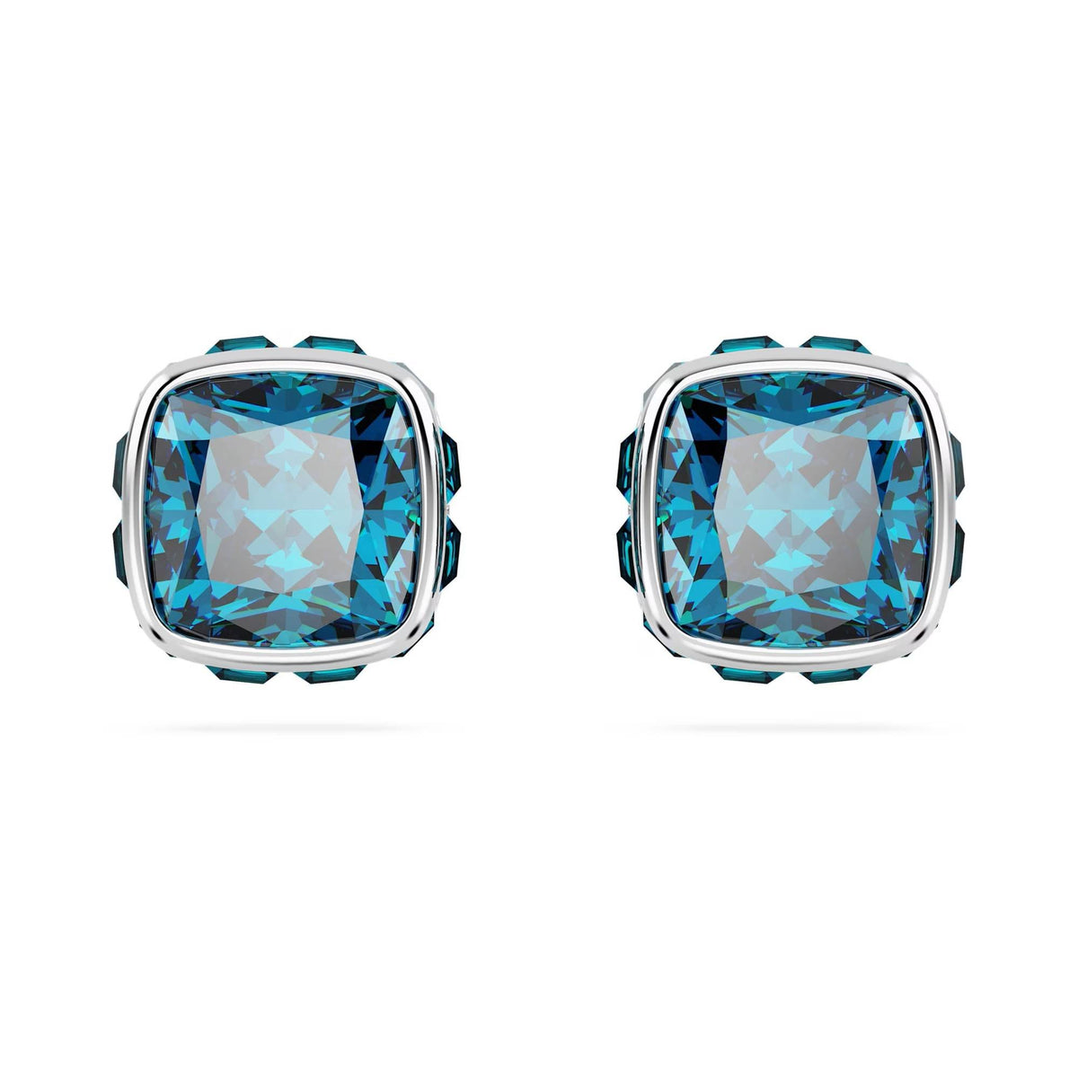 Swarovski Schmuck Unisex Birthstone Stud Earrings Square Cut Dezember Blau Rhodiniert 5660796