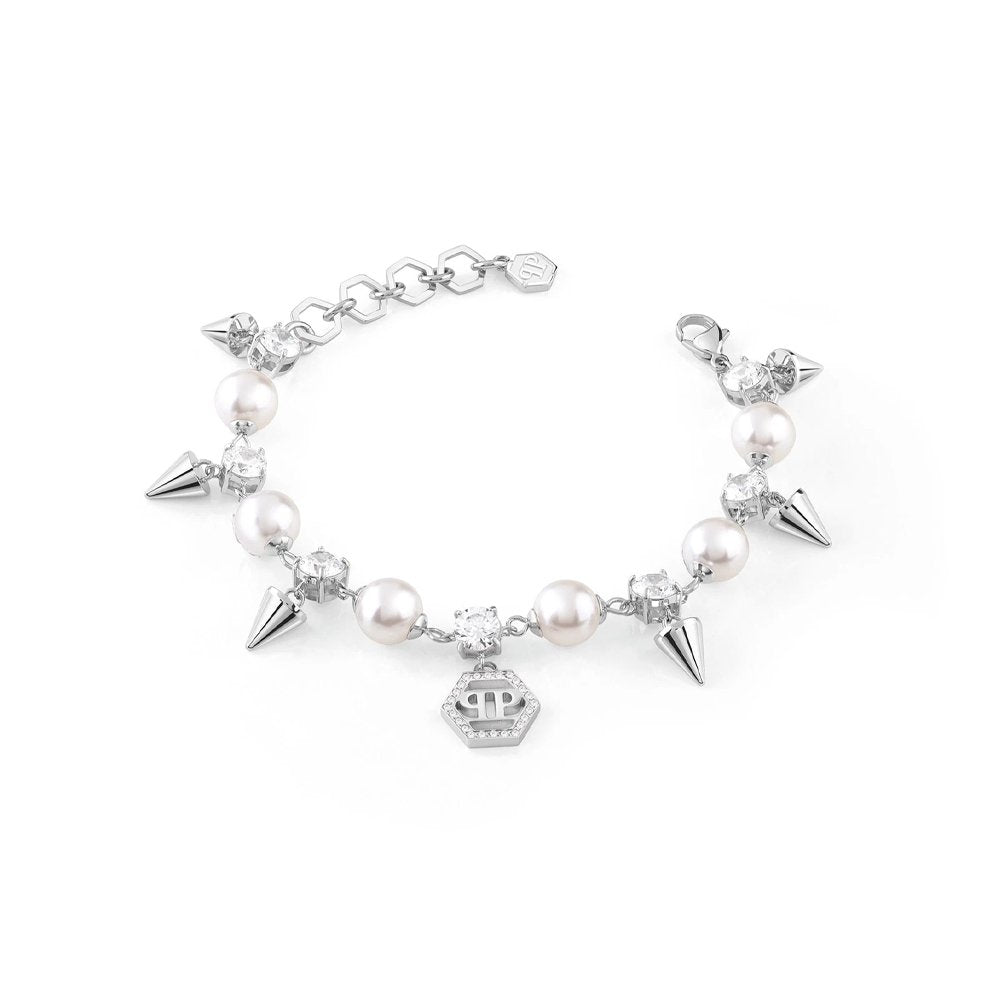 Philipp Plein Damen  Armband RHAPSODY Weiß, Silberfarben PJ8EA08BU