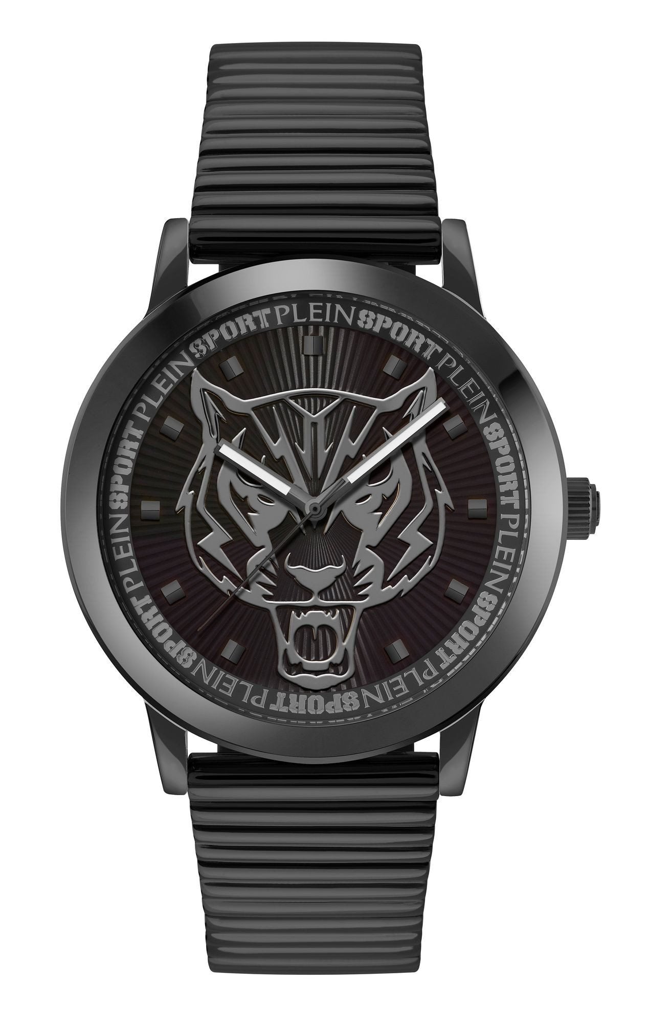 Plein Sport Unisex Uhr Iron Tiger PSKDA0824 Schwarz Edelstahl 44 mm