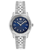 Versace Armbanduhr Damen Greca Time Lady Petite Blau Silber VE9CA0124