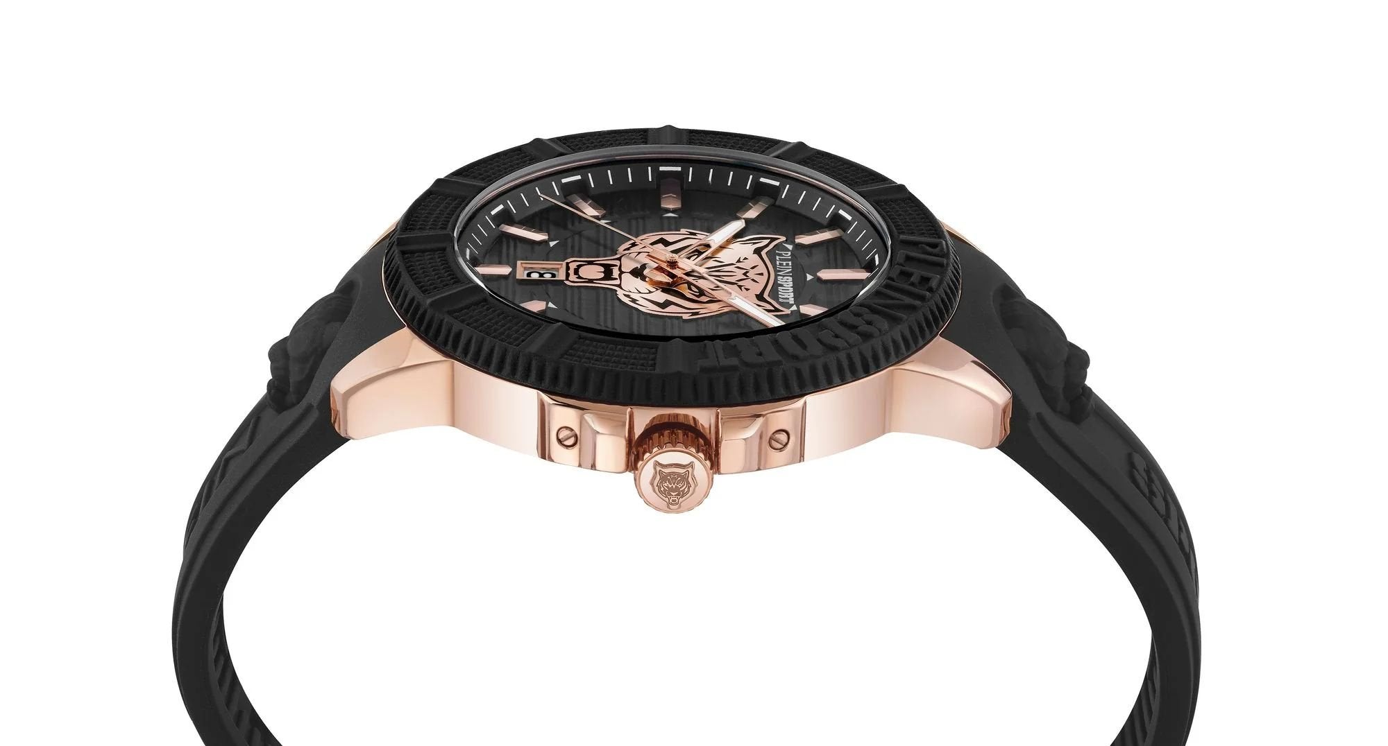 Philipp Plein Herrenuhr City Rush PSAEA0224 Silikon Schwarz Rose-Gold 45 mm