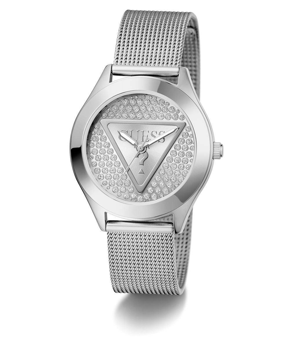 Guess Damen Armbanduhr silber GT GLITZ PLAQUE GW0835L1