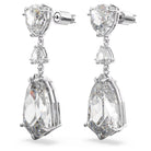 Swarovski Mesmera Drop-Ohrhänger für Damen, Weiß, Rhodiniert, Artikelnummer 5652038