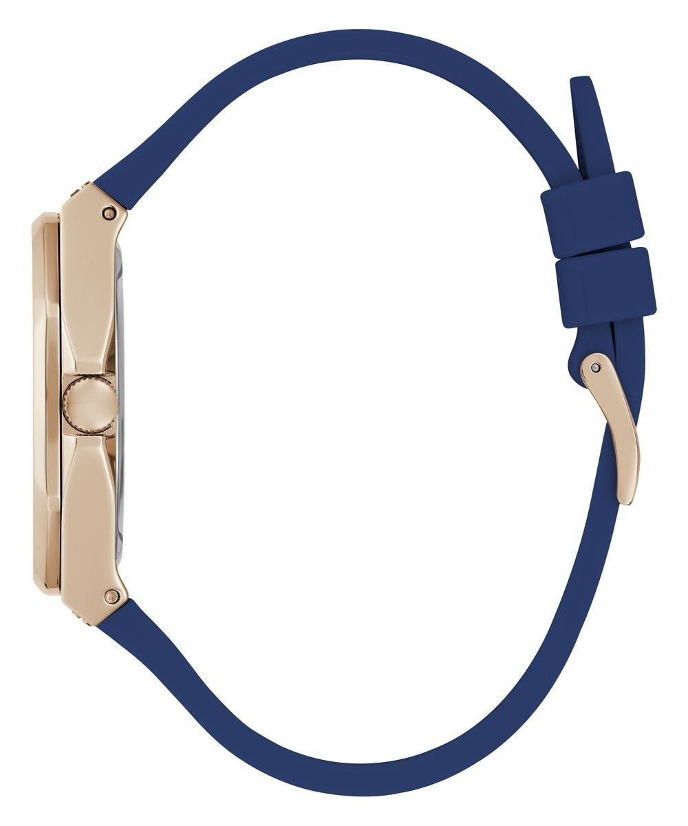 Guess Damen Armbanduhr ZEST Multifunktion blau, roségold 39 mm GW0694L4