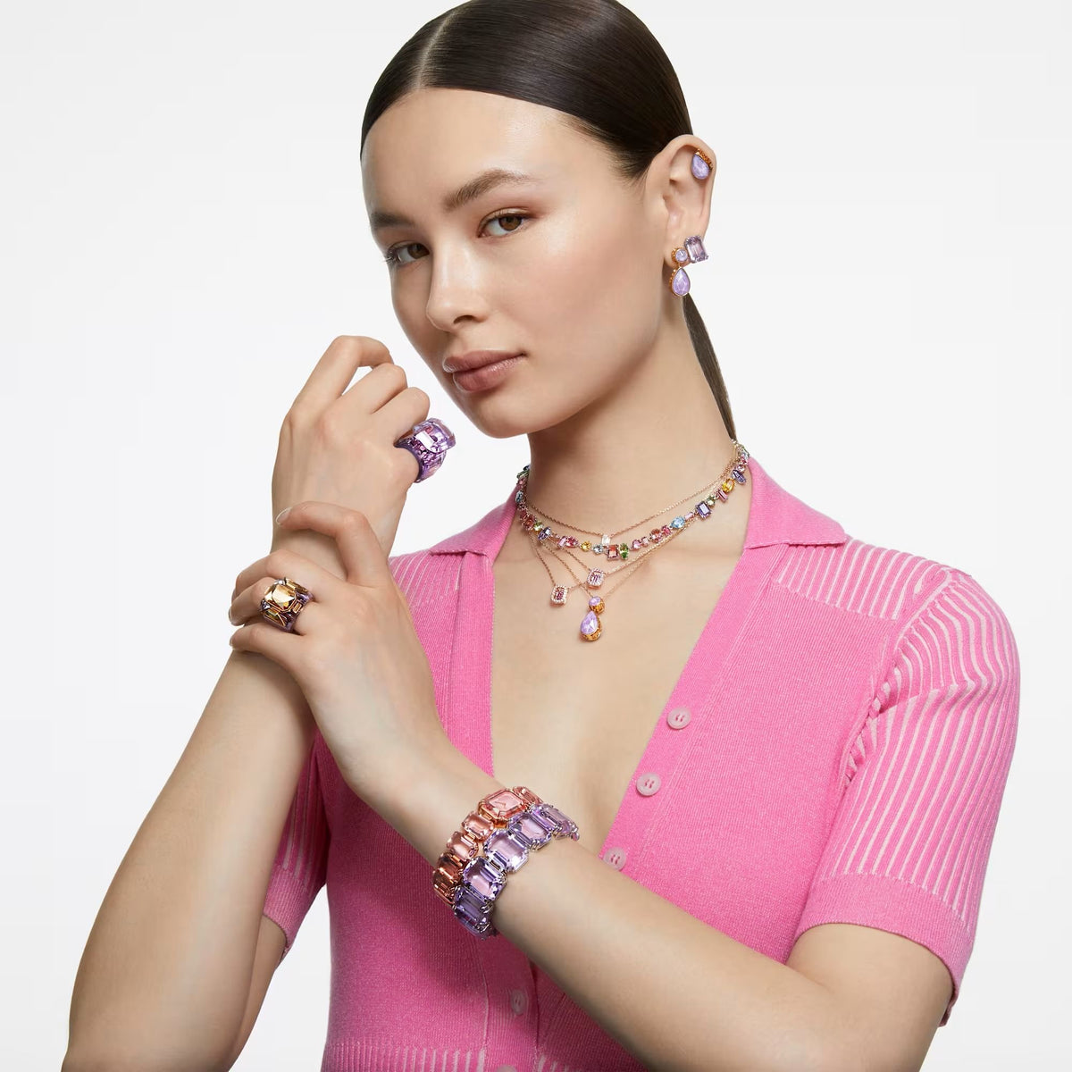 SWAROVSKI Damen Halskette Mehrfarbig GEMA 5656397